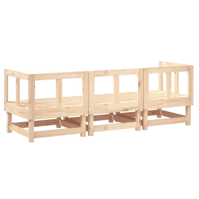 Set mobilier de grădină, 3 piese, lemn masiv de pin WALTI