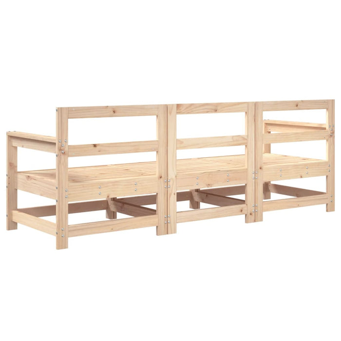 Set mobilier de grădină, 3 piese, lemn masiv de pin - WALTI WALTI