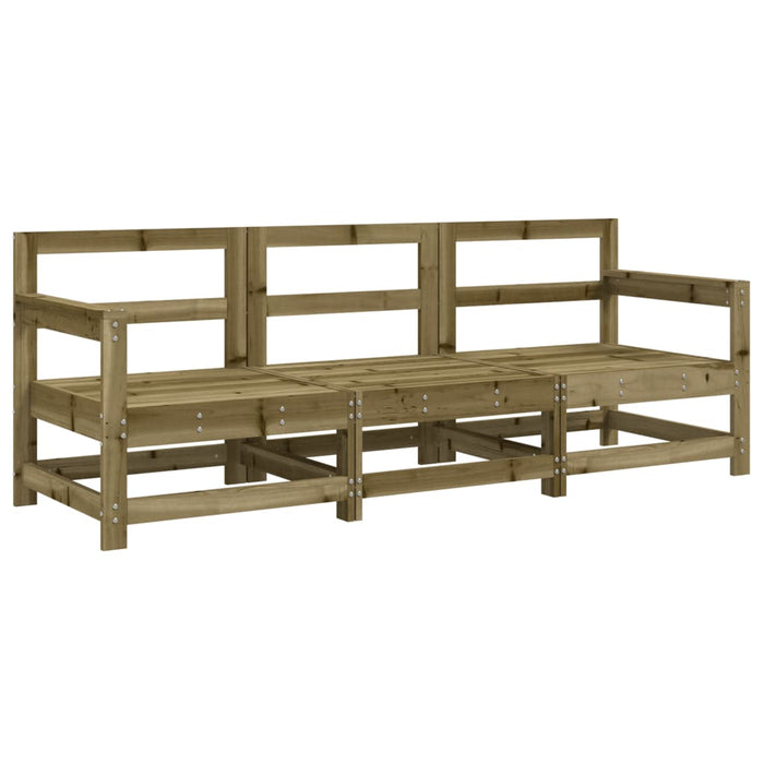 Set mobilier de grădină, 3 piese, lemn de pin impregnat - WALTI WALTI