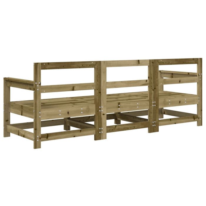 Set mobilier de grădină, 3 piese, lemn de pin impregnat - WALTI WALTI