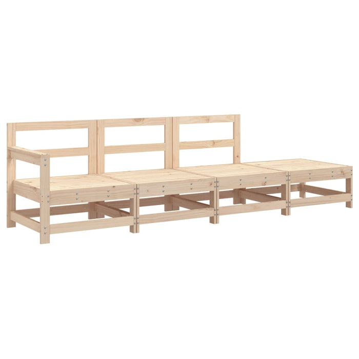 Set mobilier relaxare de grădină, 4 piese, lemn masiv de pin - WALTI WALTI