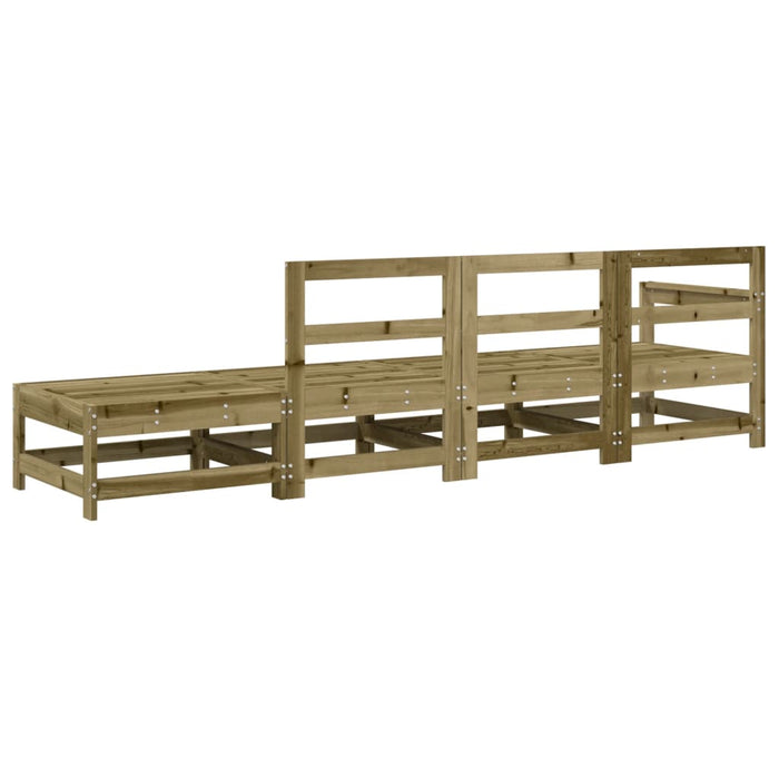 Set mobilier relaxare de grădină, 4 piese, lemn de pin tratat - WALTI WALTI
