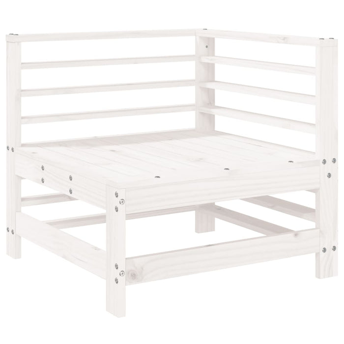 Set mobilier de grădină, 3 piese, alb, lemn masiv de pin - WALTI WALTI