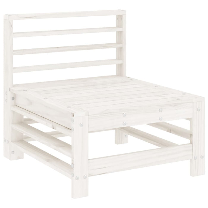 Set mobilier de grădină, 3 piese, alb, lemn masiv de pin - WALTI WALTI
