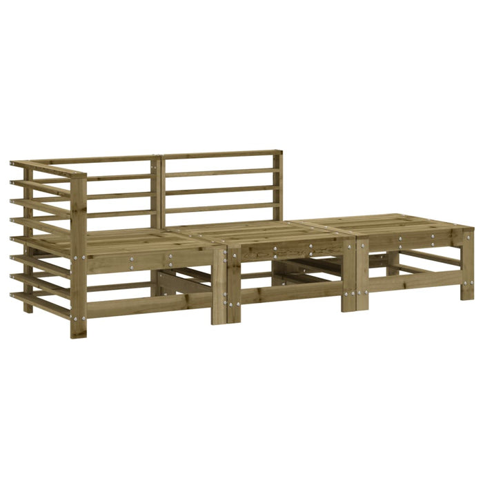 Set mobilier de grădină, 3 piese, lemn de pin impregnat - WALTI WALTI
