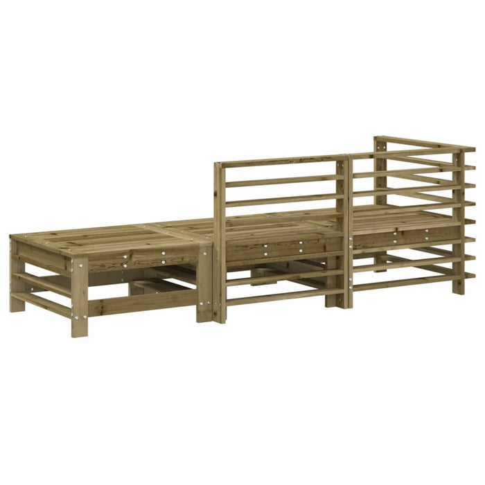 Set mobilier de grădină, 3 piese, lemn de pin impregnat - WALTI WALTI