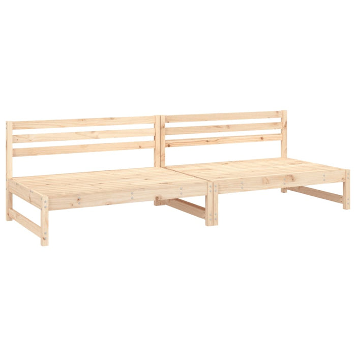 Canapele de mijloc grădină 2 buc. 120x80 cm lemn masiv pin WALTI