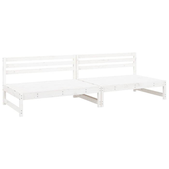 Canapele de mijloc grădină 2 buc. alb 120x80 cm lemn masiv pin - WALTI WALTI
