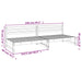 Canapele de mijloc grădină 2 buc. alb 120x80 cm lemn masiv pin - WALTI WALTI