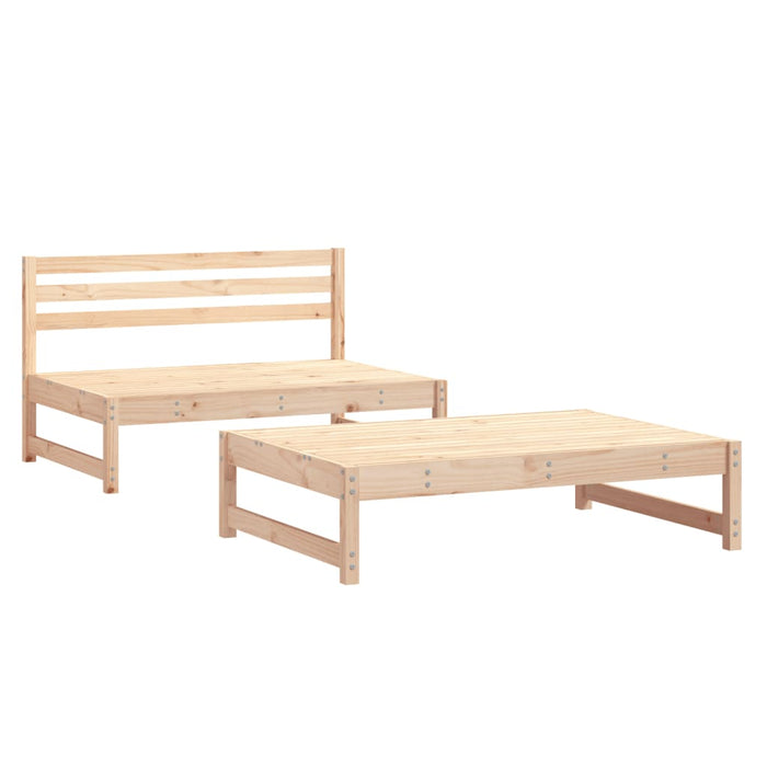Set mobilier relaxare de grădină, 2 piese, lemn masiv de pin - WALTI WALTI