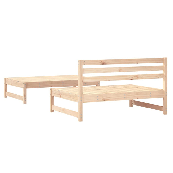 Set mobilier relaxare de grădină, 2 piese, lemn masiv de pin - WALTI WALTI
