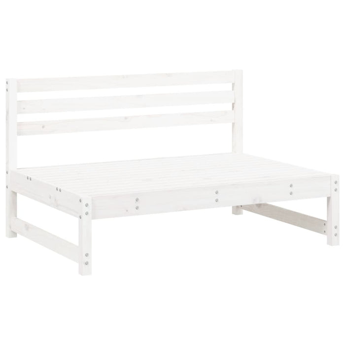 Set mobilier relaxare grădină, 2 piese, alb, lemn masiv de pin WALTI