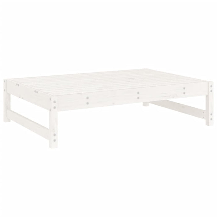 Set mobilier relaxare grădină, 2 piese, alb, lemn masiv de pin WALTI