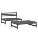Set mobilier relaxare grădină, 2 piese, gri, lemn masiv de pin - WALTI WALTI