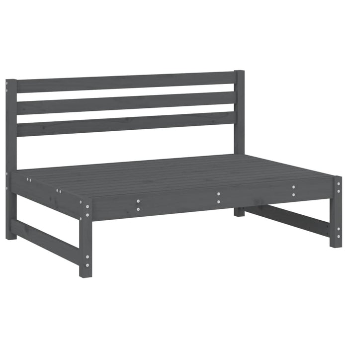 Set mobilier relaxare grădină, 2 piese, gri, lemn masiv de pin - WALTI WALTI