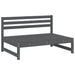 Set mobilier relaxare grădină, 2 piese, gri, lemn masiv de pin - WALTI WALTI