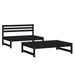 Set mobilier relaxare grădină, 2 piese, negru, lemn masiv pin - WALTI WALTI