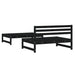 Set mobilier relaxare grădină, 2 piese, negru, lemn masiv pin - WALTI WALTI