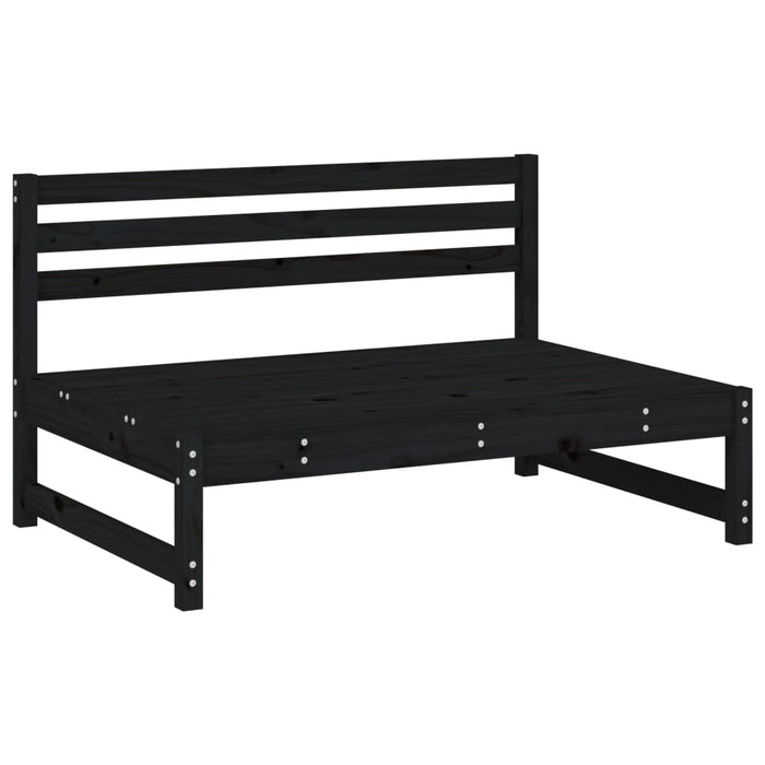 Set mobilier relaxare grădină, 2 piese, negru, lemn masiv pin - WALTI WALTI