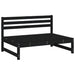 Set mobilier relaxare grădină, 2 piese, negru, lemn masiv pin - WALTI WALTI