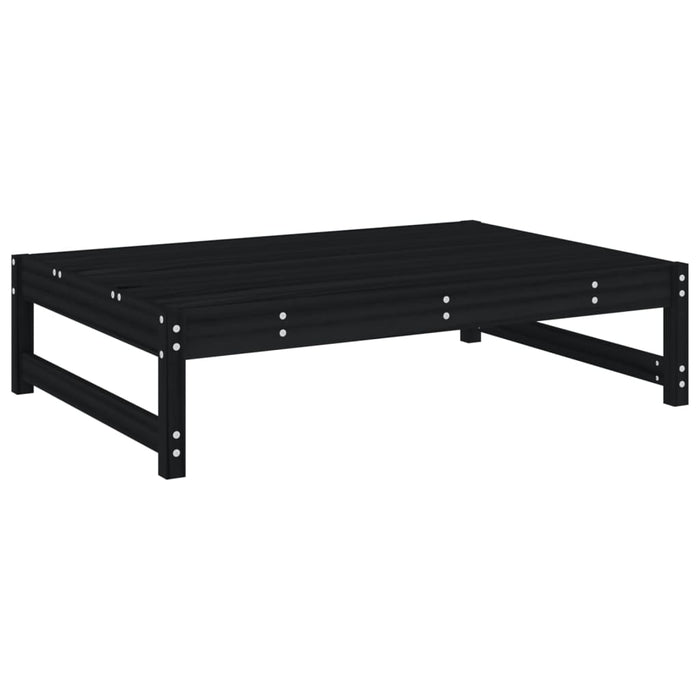 Set mobilier relaxare grădină, 2 piese, negru, lemn masiv pin - WALTI WALTI