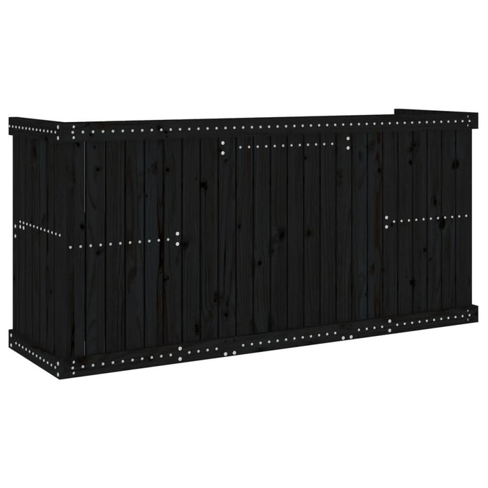 Set de balcon cu 2 locuri, negru, lemn masiv de pin - WALTI WALTI