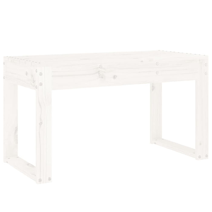 Bancă de grădină, alb, 80x38x45 cm, lemn masiv de pin - WALTI WALTI