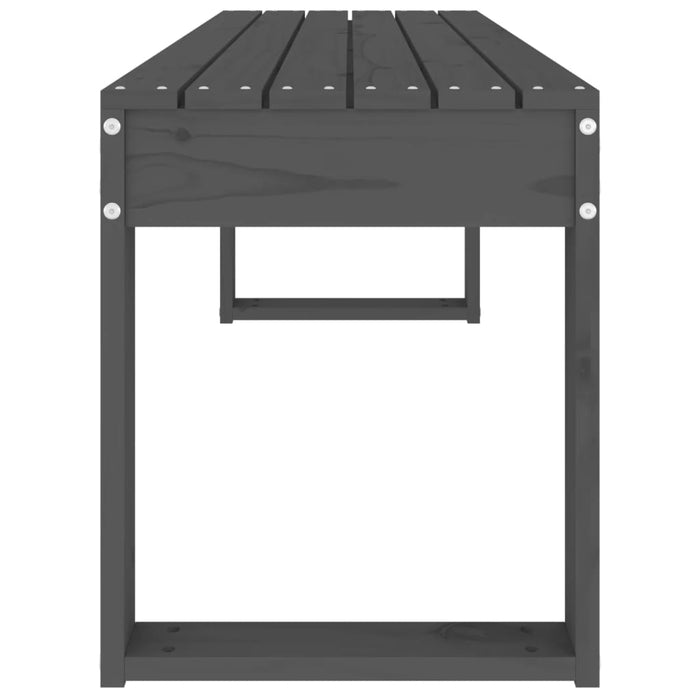 Bancă de grădină, gri, 110x38x45 cm, lemn masiv de pin - WALTI WALTI