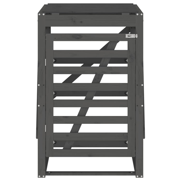 Depozitare coș de gunoi, gri, 84x90x128,5 cm, lemn masiv de pin - WALTI WALTI