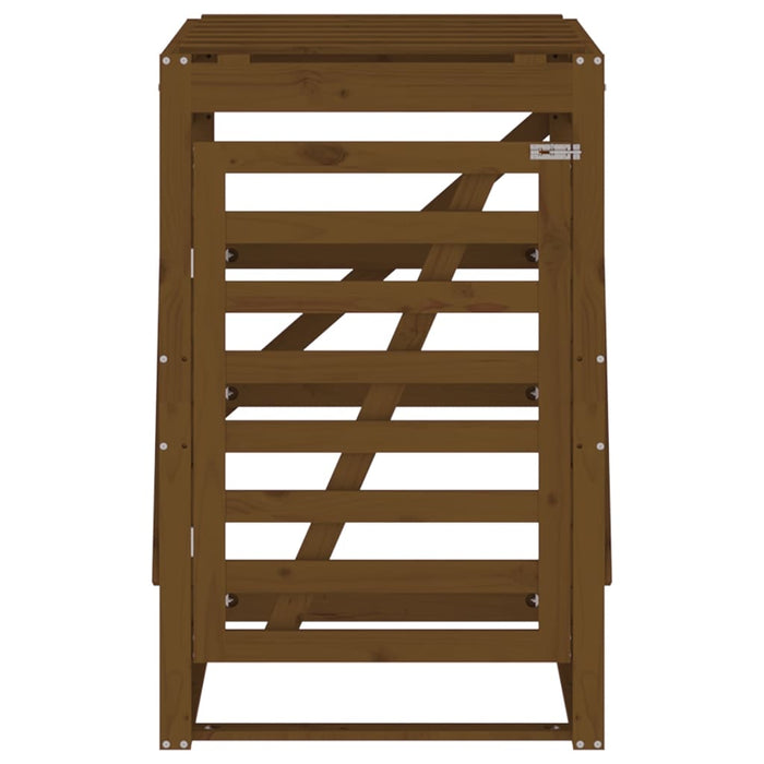 Depozitare pubelă gunoi, maro, 84x90x128,5 cm lemn masiv de pin - WALTI WALTI