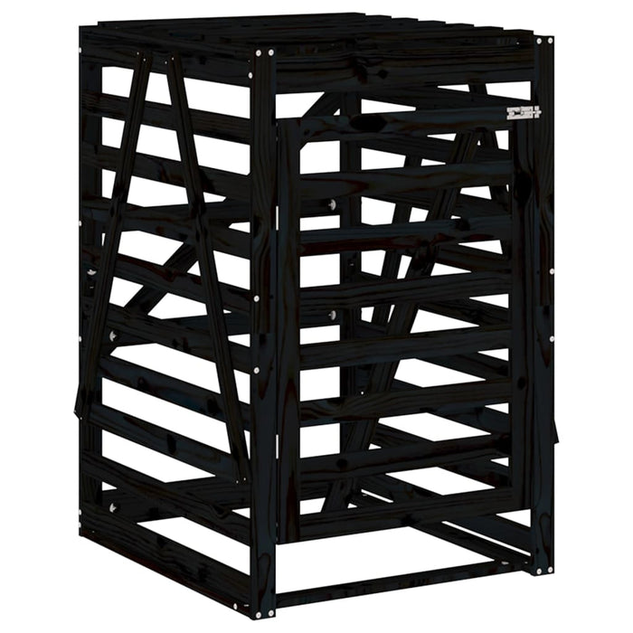 Depozitare coș de gunoi negru 84x90x128,5 cm lemn masiv de pin - WALTI WALTI