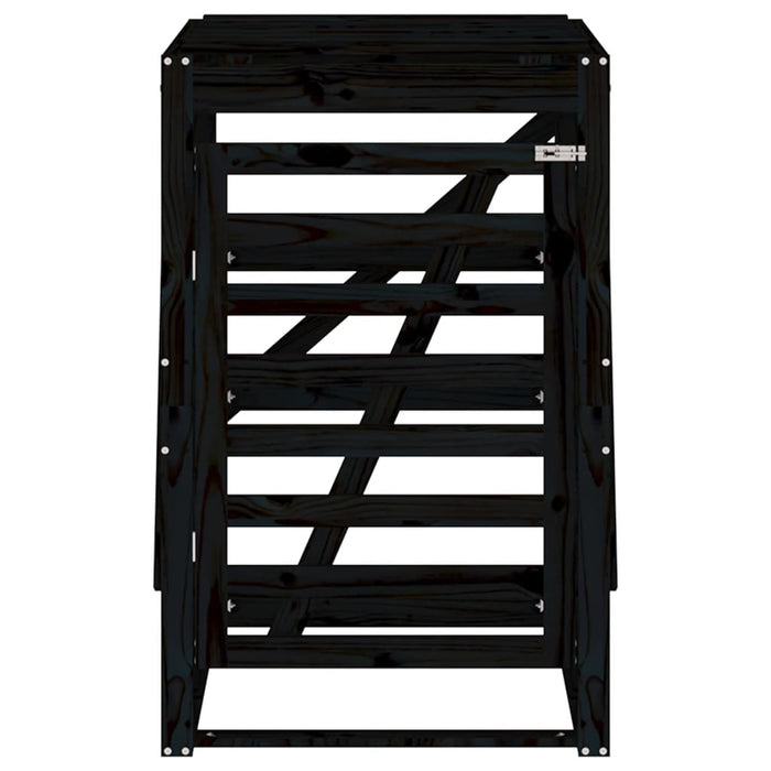 Depozitare coș de gunoi negru 84x90x128,5 cm lemn masiv de pin - WALTI WALTI