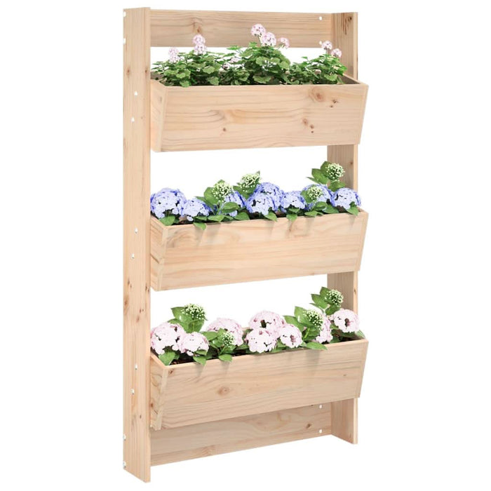 Jardinieră de perete cu 3 niveluri 60x18,5x110 cm lemn pin - WALTI WALTI