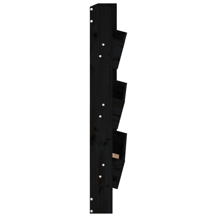 Jardinieră de perete cu 3 niveluri negru 60x18,5x110cm lemn pin - WALTI WALTI