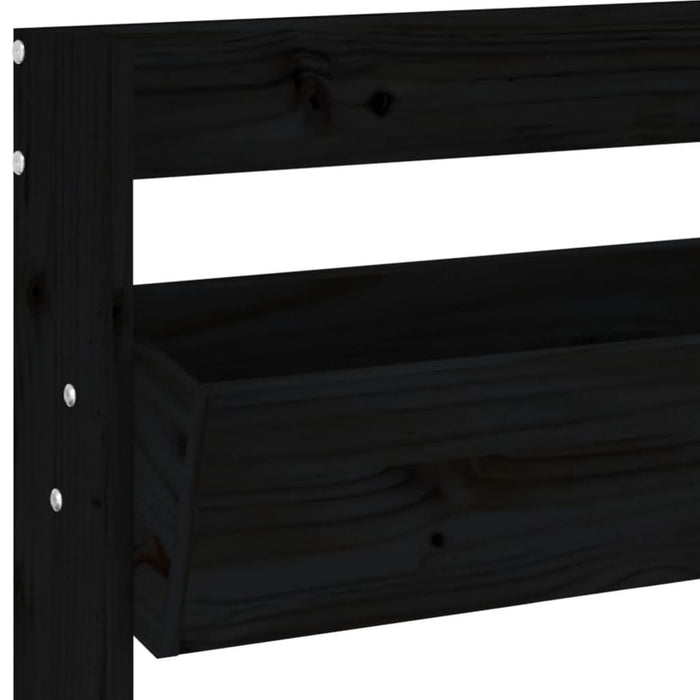 Jardinieră de perete cu 3 niveluri negru 60x18,5x110cm lemn pin - WALTI WALTI
