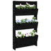 Jardinieră de perete cu 3 niveluri negru 60x18,5x110cm lemn pin - WALTI WALTI