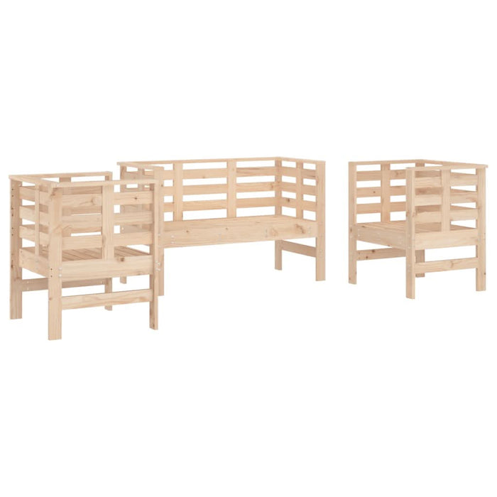 Set mobilier de grădină, 3 piese, lemn masiv de pin - WALTI WALTI