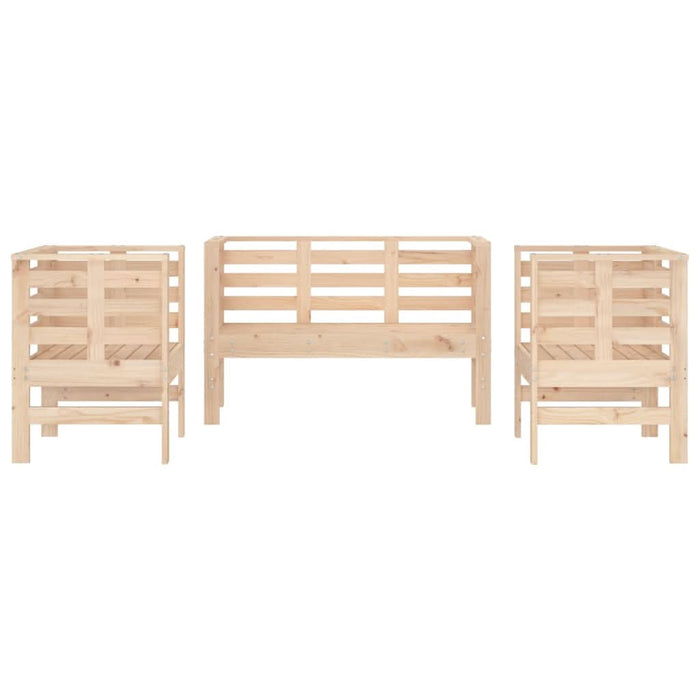 Set mobilier de grădină, 3 piese, lemn masiv de pin - WALTI WALTI