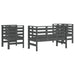Set mobilier de grădină, 3 piese, gri, lemn masiv de pin - WALTI WALTI