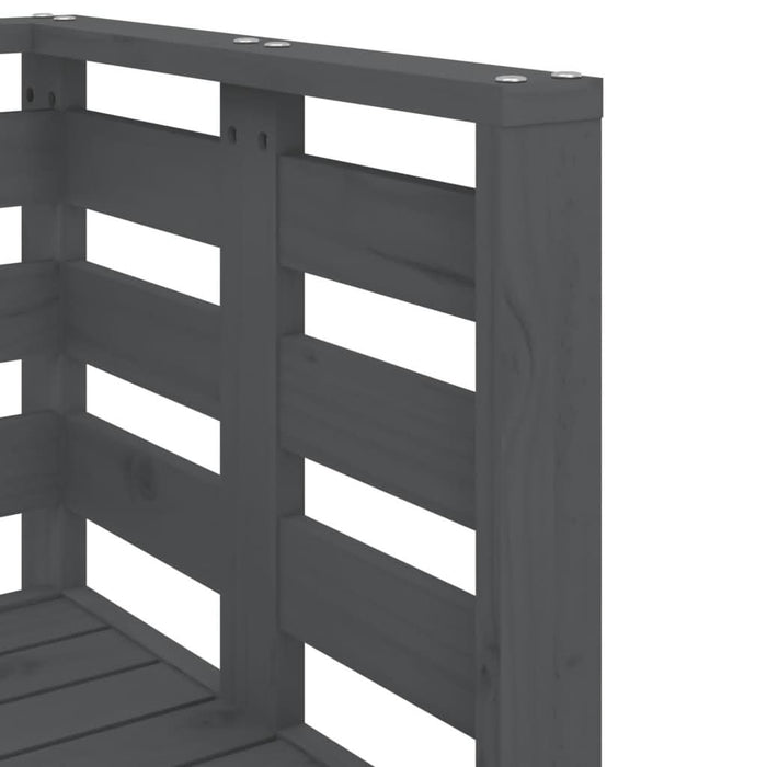 Set mobilier de grădină, 3 piese, gri, lemn masiv de pin - WALTI WALTI