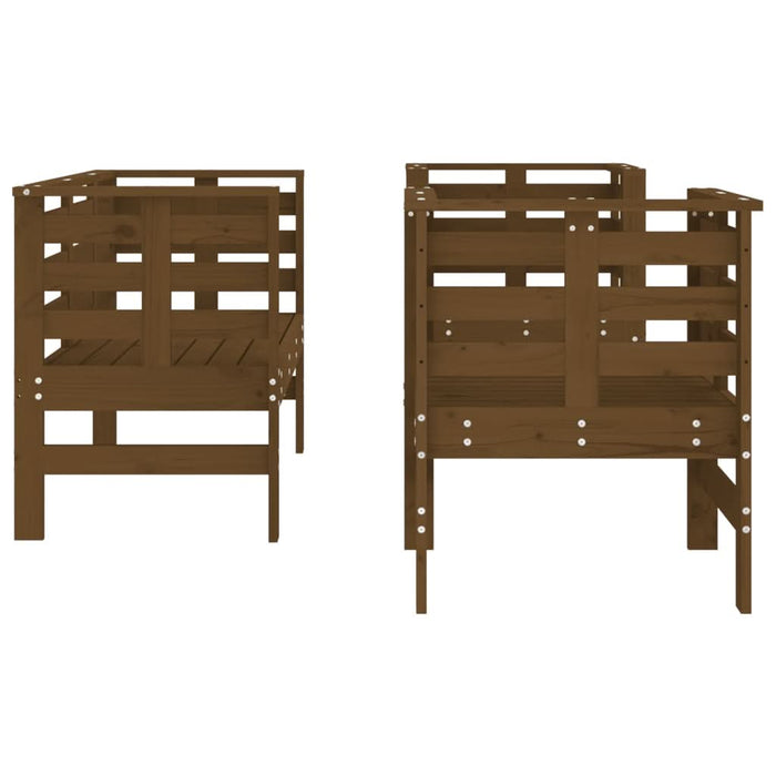 Set mobilier de grădină, 3 piese, maro miere, lemn masiv de pin - WALTI WALTI