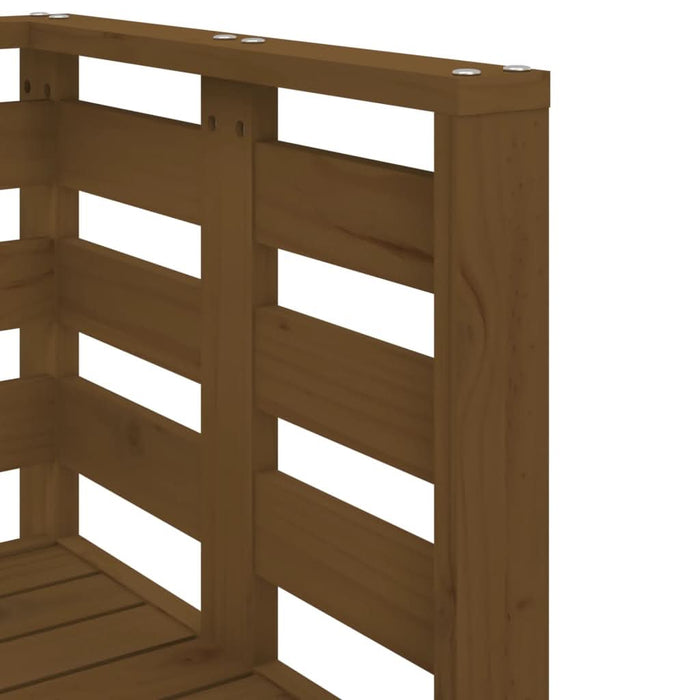 Set mobilier de grădină, 3 piese, maro miere, lemn masiv de pin - WALTI WALTI