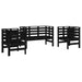 Set mobilier de grădină, 3 piese, negru, lemn masiv pin - WALTI WALTI