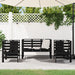 Set mobilier de grădină, 3 piese, negru, lemn masiv pin - WALTI WALTI