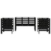 Set mobilier de grădină, 3 piese, negru, lemn masiv pin - WALTI WALTI