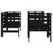 Set mobilier de grădină, 3 piese, negru, lemn masiv pin - WALTI WALTI