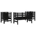 Set mobilier de grădină, 3 piese, negru, lemn masiv pin - WALTI WALTI