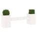 Jardinieră bancă, alb, 184,5x39,5x56,5 cm, lemn masiv de pin - WALTI WALTI