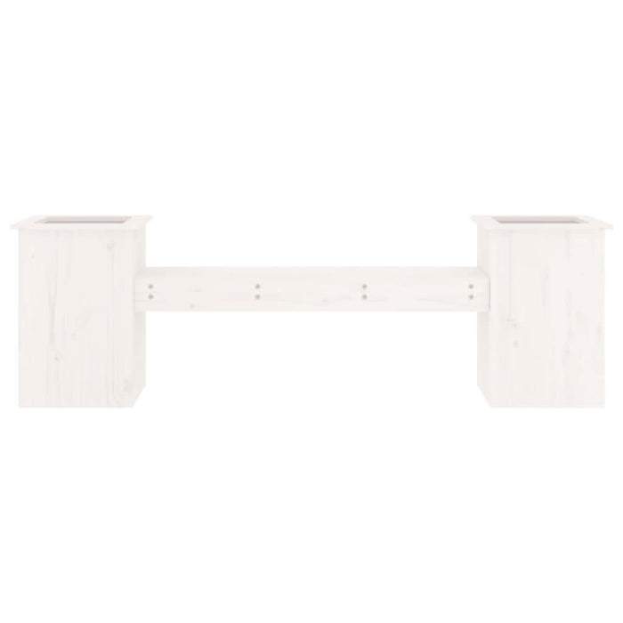 Jardinieră bancă, alb, 184,5x39,5x56,5 cm, lemn masiv de pin - WALTI WALTI