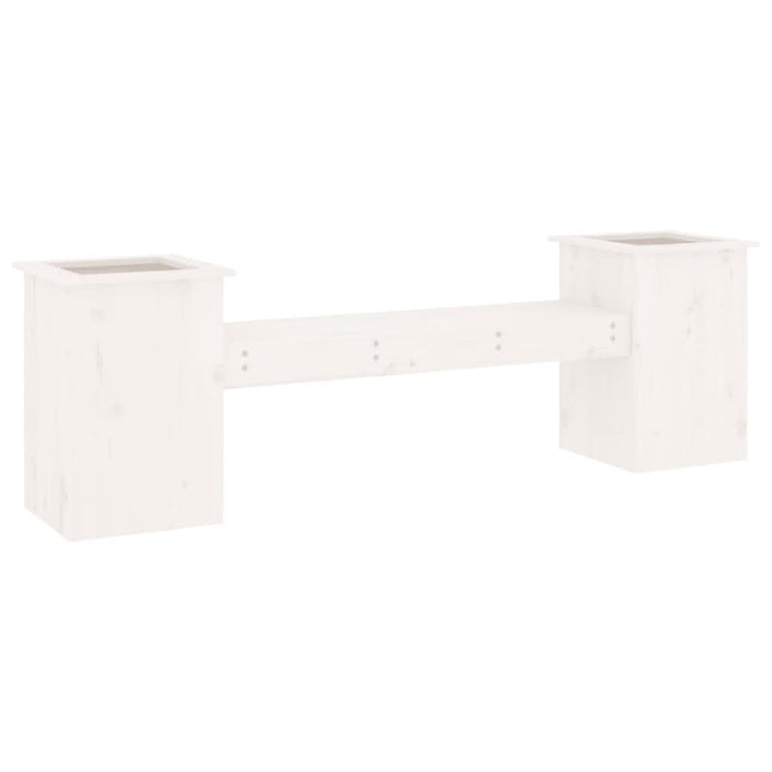 Jardinieră bancă, alb, 184,5x39,5x56,5 cm, lemn masiv de pin - WALTI WALTI